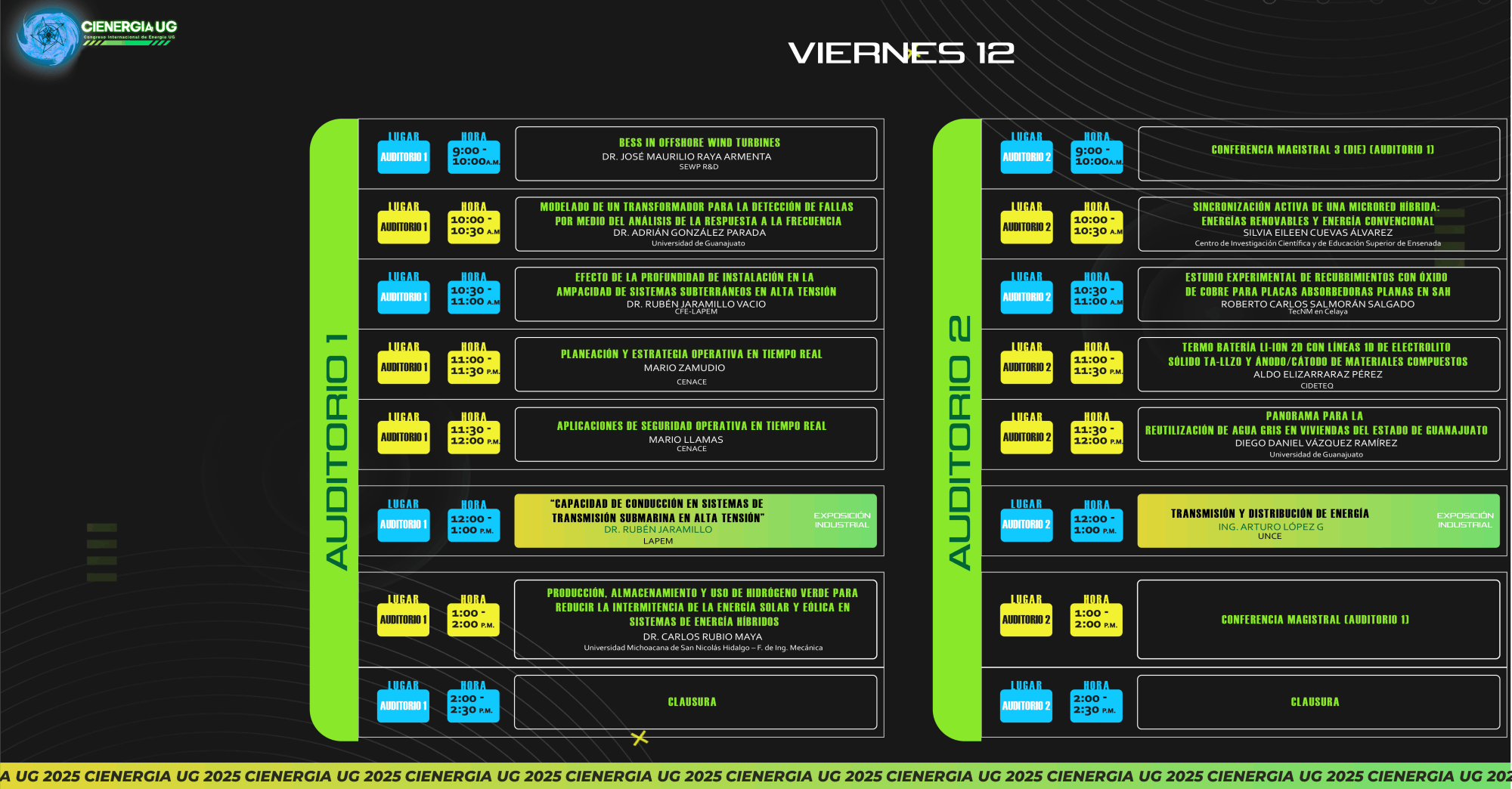 Programa del viernes